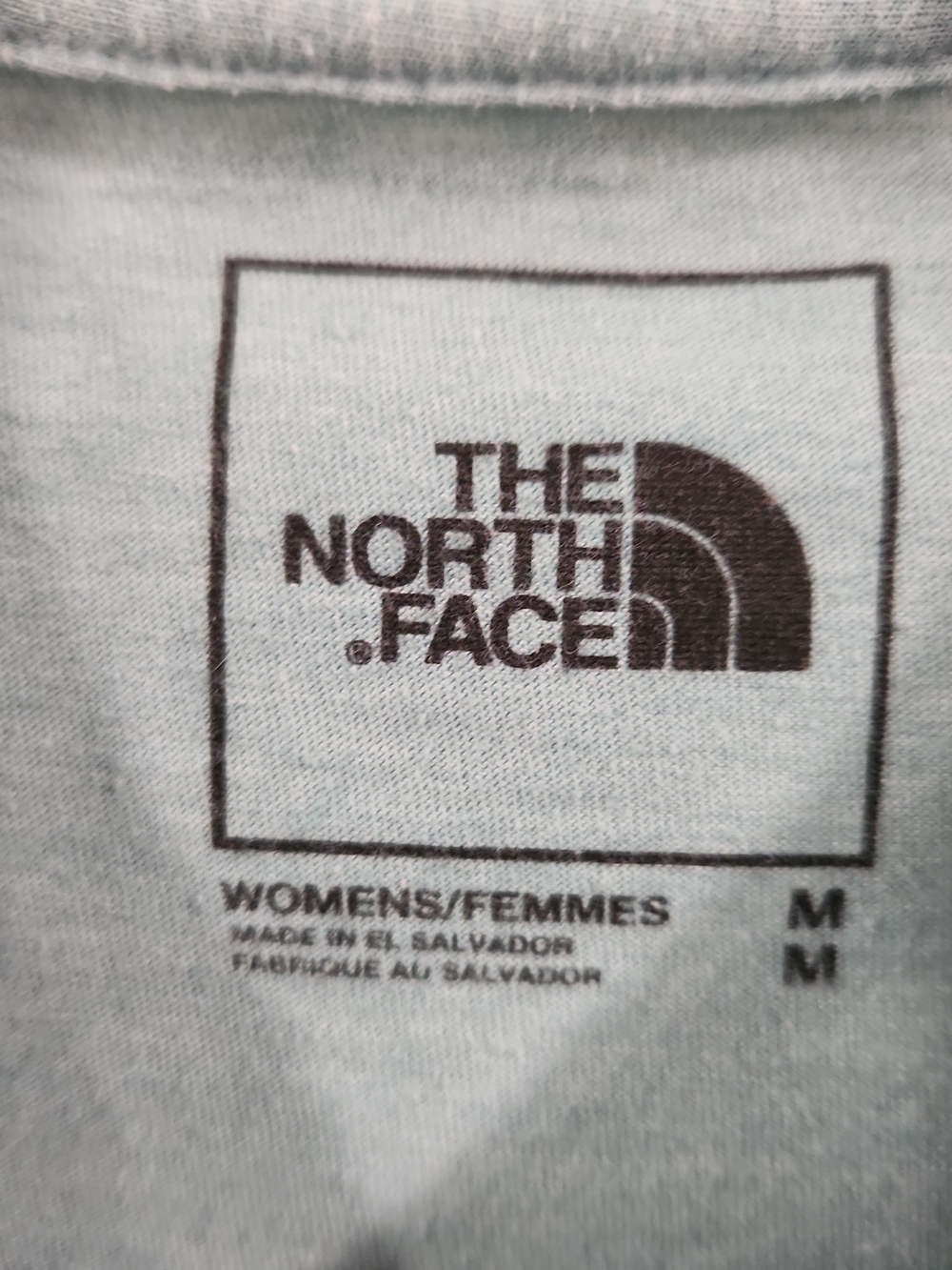 The North Face Women M Shirt Teal Blue Half Dome Logo Tee Tri-Blend Short Sleeve - Picture 2 of 7